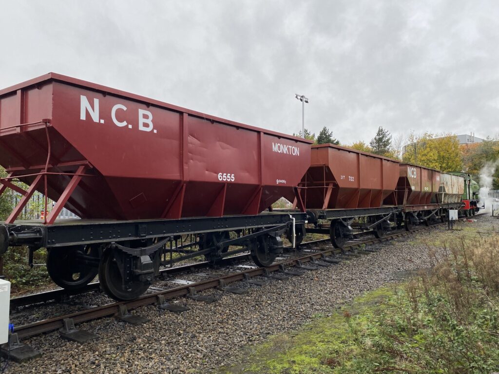 Rake of coal waggons in the north headshunt